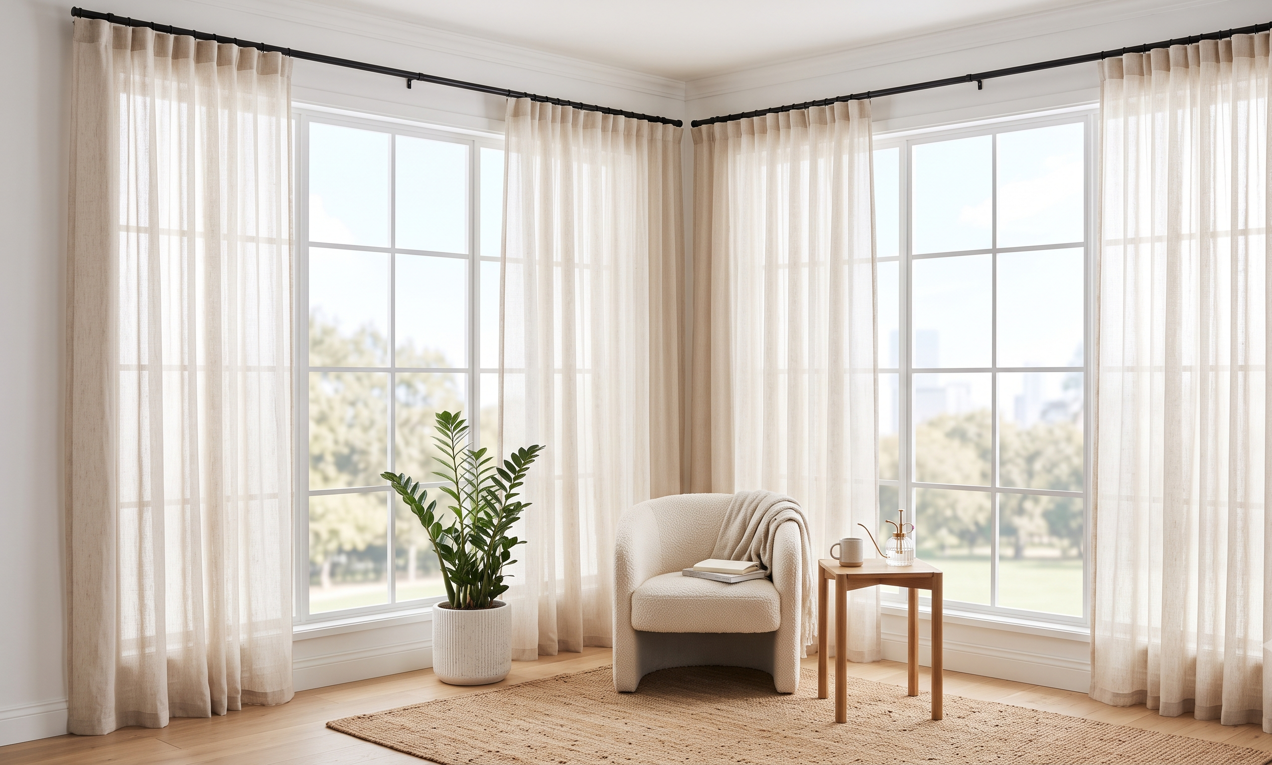 Maximizing Small Spaces: Visual Tricks with Lightweight Fabrics