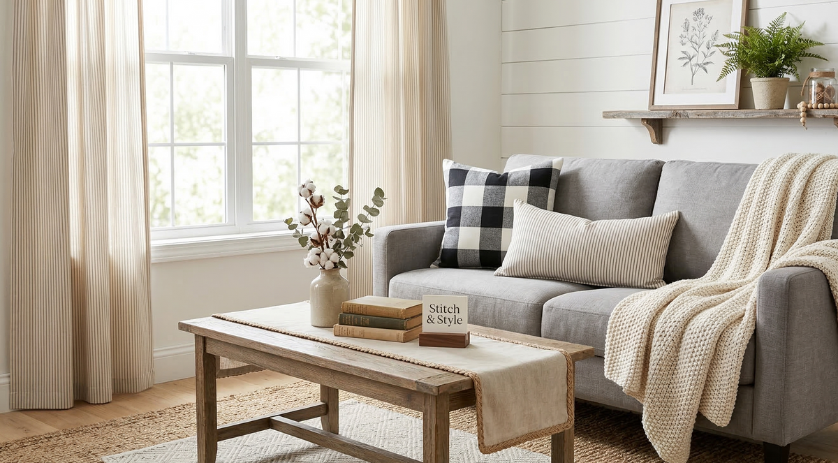 7 Best Selling Farmhouse Style Textiles for a Cozy Home