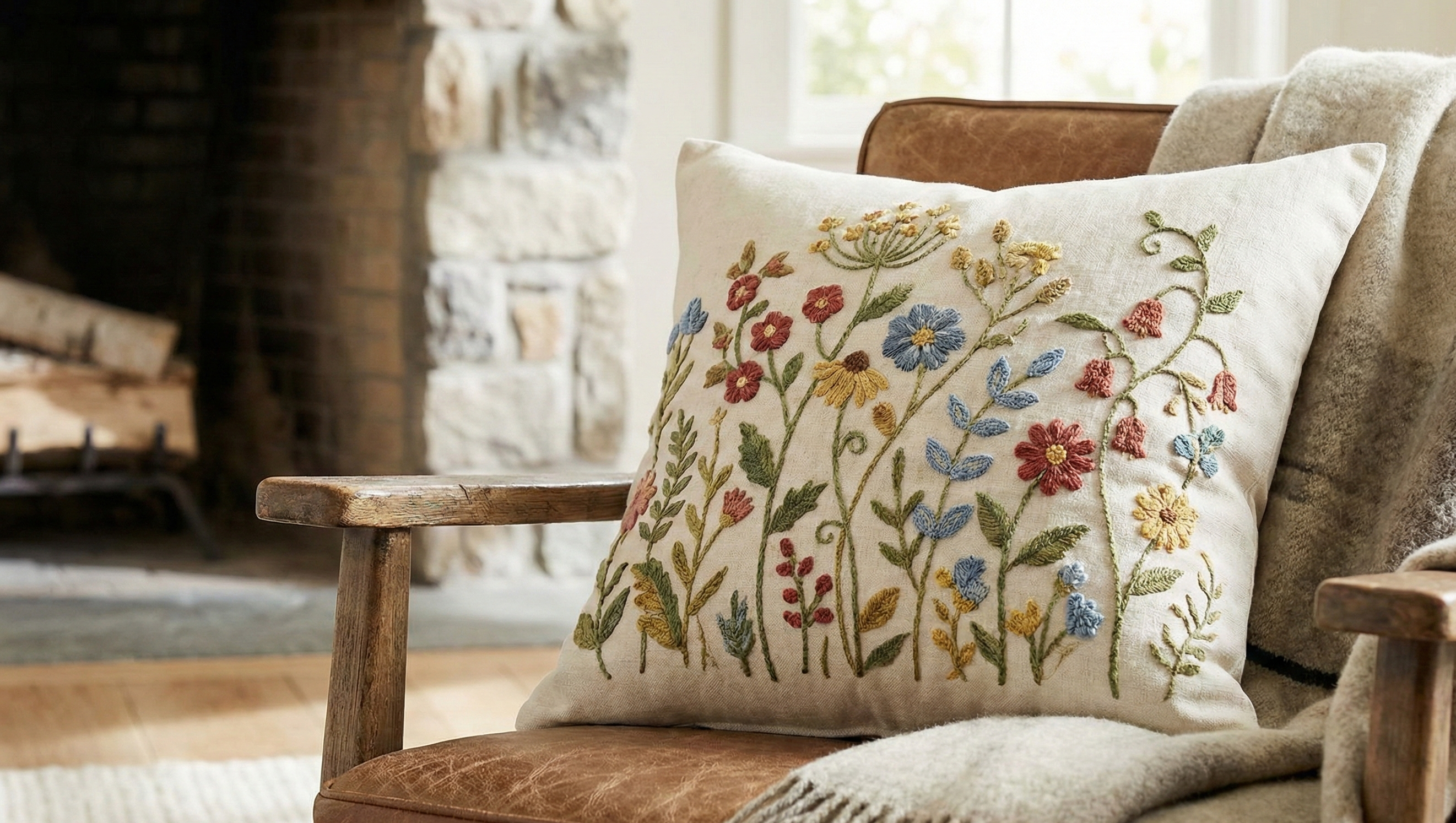 Embroidered Pillow