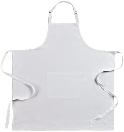 Solino Home 100% Pure Linen Apron for Women & Men - Full Midi Bib Apron Adjustable Neck Strap with Center Pockets for Kitchen