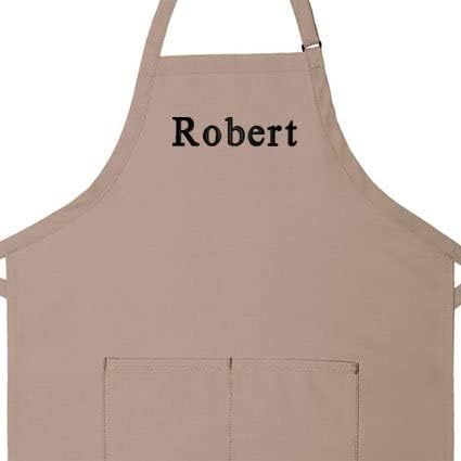 Made in the USA Personalized Embroidered Premium Adult Apron for Men Women Fathers Mothers Day Kitchen BBQ Grilling Gift