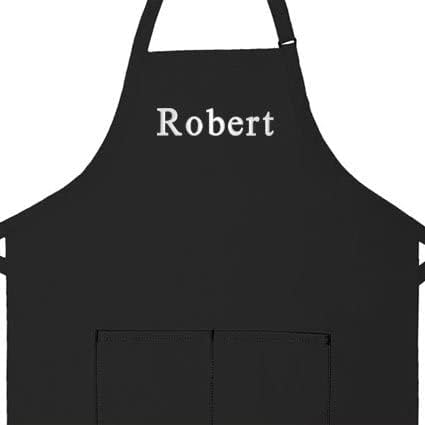 Made in the USA Personalized Embroidered Premium Adult Apron for Men Women Fathers Mothers Day Kitchen BBQ Grilling Gift
