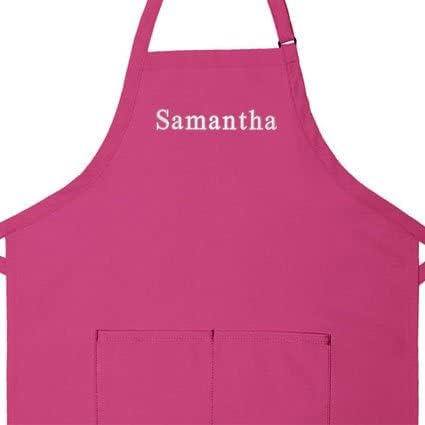 Made in the USA Personalized Embroidered Premium Adult Apron for Men Women Fathers Mothers Day Kitchen BBQ Grilling Gift
