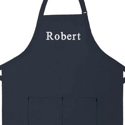 Made in the USA Personalized Embroidered Premium Adult Apron for Men Women Fathers Mothers Day Kitchen BBQ Grilling Gift