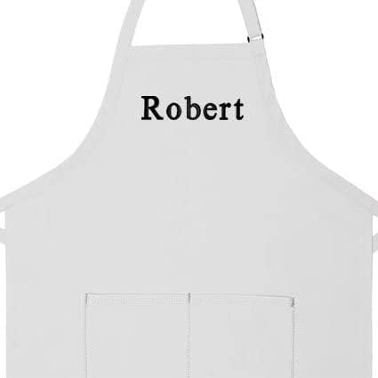 Made in the USA Personalized Embroidered Premium Adult Apron for Men Women Fathers Mothers Day Kitchen BBQ Grilling Gift