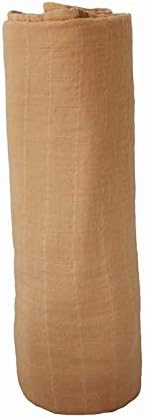 mushie Muslin Baby Swaddle Blanket | 100% Organic Cotton (Fall Yellow)