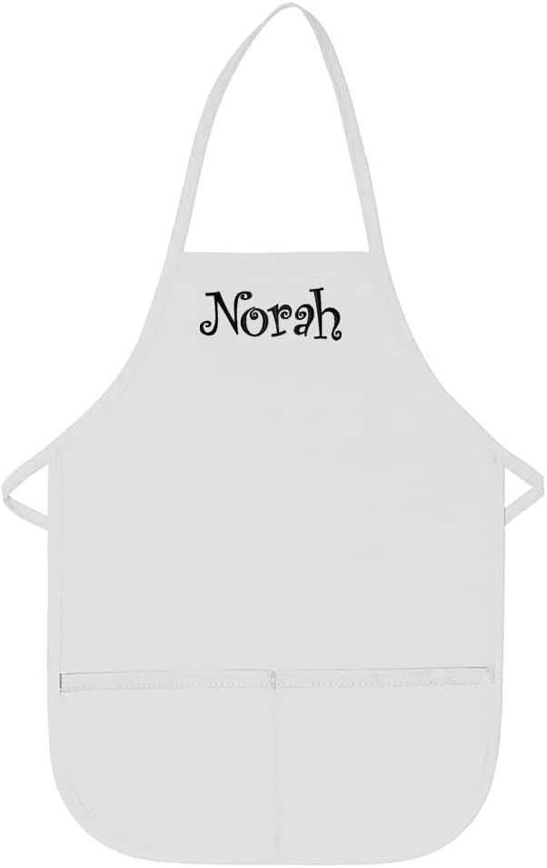 Made in USA Personalized Embroidered Premium Child Apron for Kids Girls Boys Fun Kitchen Chef Gift