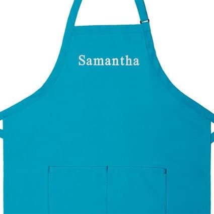 Made in the USA Personalized Embroidered Premium Adult Apron for Men Women Fathers Mothers Day Kitchen BBQ Grilling Gift