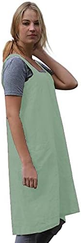 Women's Practical Cross Back Pinafore Apron with Large Pockets Home Kitchen,Restaurant,Coffee house,Cooking Gardening Works