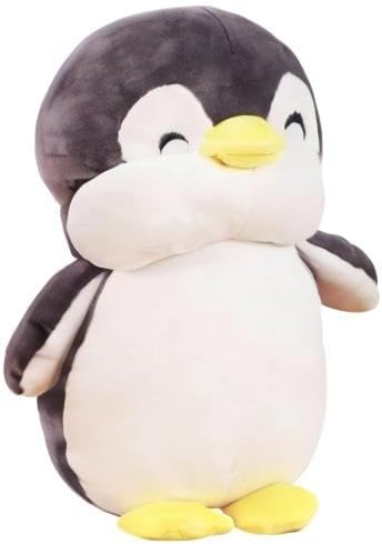 VSFNDB Stuffed Penguin Animal Plush Toy 12 Inch Gray Animal Stuffed Plushies Super Soft Cute Cuddly Pillow Cushion Stuff Dolls Birthday Gifts for Children Kids Boys Girls Room Decor Bedtime, 12Inches
