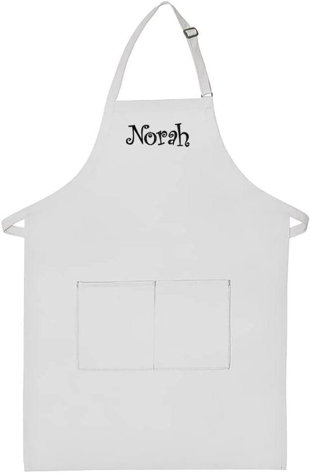 Made in the USA Personalized Embroidered Premium Adult Apron for Men Women Fathers Mothers Day Kitchen BBQ Grilling Gift
