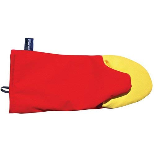 San Jamar CTP15 Cool Touch Puppet Oven Mitt Heat Protection up to 500° F, 15" Length, Red