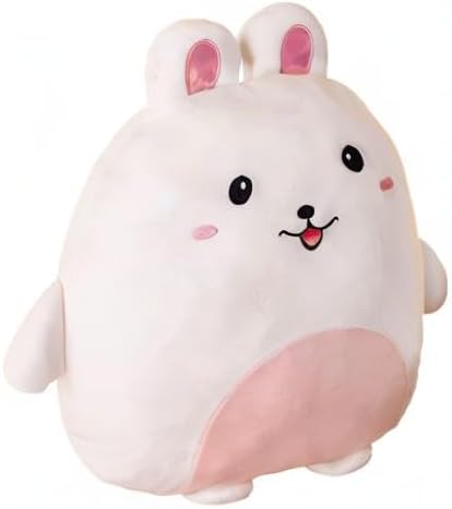 lannery Bunny Plush Pillow, Kawaii Bunny Stuffed Animal Toy Cartoon Rabbit Plushies Hugging Pillow Toys Gifts for Room Decor Birthday Valentine Day, 16 inch
