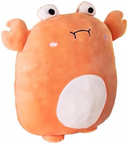 lannery Crab Plush Pillow, Crab Plushies Toy Kawaii Crab Stuffed Animal Toy Gifts for Room Decor Birthday, 16 inch