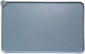 Silicone Dog Cat Bowl Mat，Waterproof Slip Resistant Silicone Pet Feeding Mat，Anti-Slip Pet Bowl Mats Cats and Dogs Food Water Placemat Tray，Raised Edges to Prevent Water Spills on Floor (Grey)