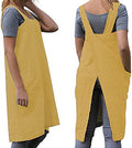 Women's Practical Cross Back Pinafore Apron with Large Pockets Home Kitchen,Restaurant,Coffee house,Cooking Gardening Works