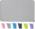 Love Dream Silicone Pet Feeding Mat, Waterproof Dog Cat Bowl Mat, Raised Edges to Prevent Spills, Easy Clean Nonslip Dogs and Cats Placemat Tray to Stop Food and Water Bowl Messes on Floor (Grey)