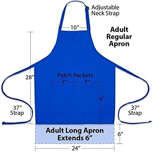 Made in the USA Personalized Embroidered Premium Adult Apron for Men Women Fathers Mothers Day Kitchen BBQ Grilling Gift