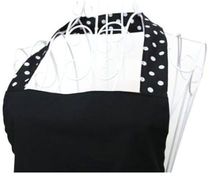 Hyzrz Cute Girls Bowknot Funny Aprons Lady's Kitchen Restaurant Women's Cake Apron with Pocket (Black)