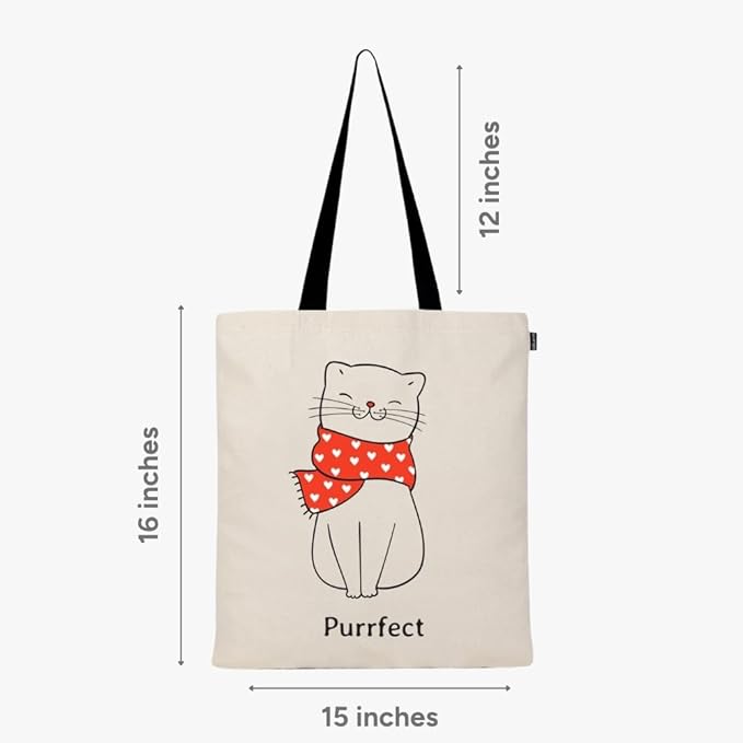 Eco Right Tote Bag for Women, Reusable Grocery Bag, Canvas Tote Bag for Shopping, Cotton Bag for Daily Use, Gifts for Women