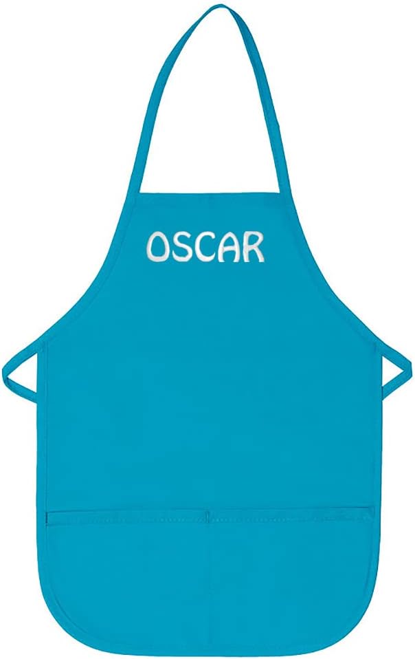 Made in USA Personalized Embroidered Premium Child Apron for Kids Girls Boys Fun Kitchen Chef Gift