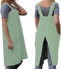 Women's Practical Cross Back Pinafore Apron with Large Pockets Home Kitchen,Restaurant,Coffee house,Cooking Gardening Works