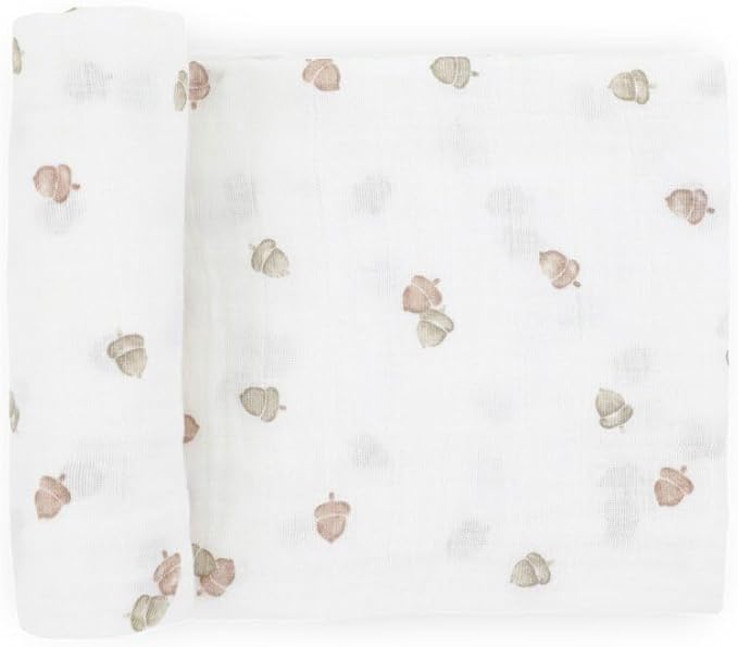 Cotton Muslin Swaddle Blanket - Acorns