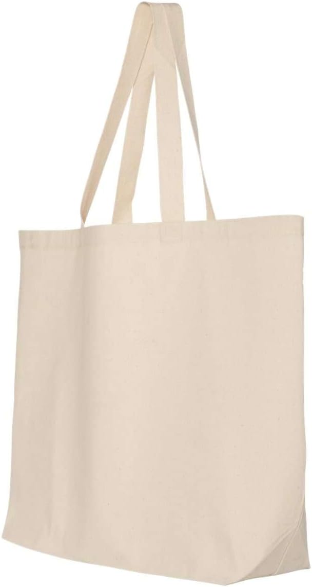 shop4ever Personalized Custom Design Your Own Jumbo Heavy Canvas Tote Reusable Shopping Bag