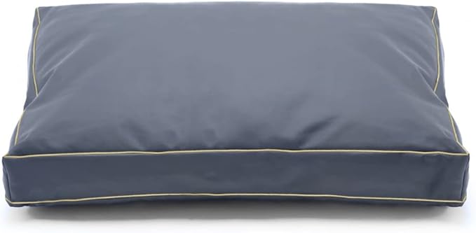 Dalema Dog Bed Cover,Waterproof Tough Plastic DIY Pet Bed Cover,Non Stick Hair Easy to Clean Rectangular Fillable Dog Bed Covers with Zipper(Dark Grey,47" L x 29" W x 4" Th,Cover Only)