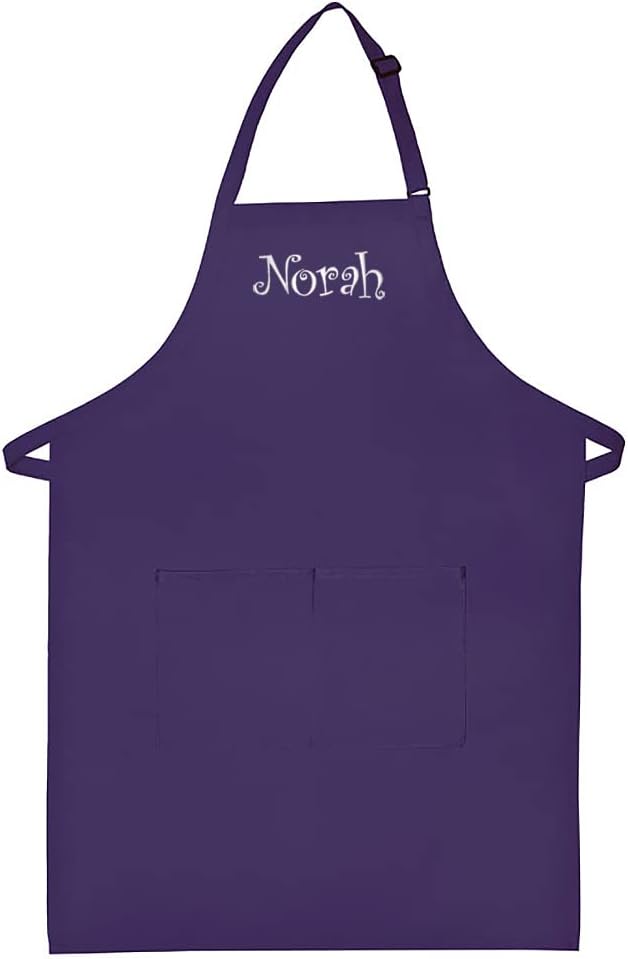 Made in the USA Personalized Embroidered Premium Adult Apron for Men Women Fathers Mothers Day Kitchen BBQ Grilling Gift