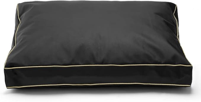 Dalema Dog Bed Cover,Waterproof Tough Plastic DIY Pet Bed Cover,Non Stick Hair Easy to Clean Rectangular Fillable Dog Bed Covers with Zipper(Black,36" L x 27" W x 4" Th,Cover Only)