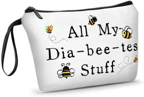 ARIOSEY Diabetic Gifts,Medicine Pouch,Makeup Bag Cute,Pill Pouch Bags,Bag Full Of Drugs,Diabetic Bags,Travel Cosmetic Bag,Diabetes Accessories,Christmas Gifts for Women
