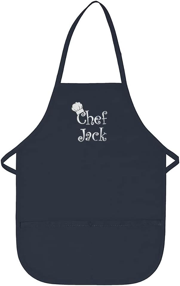 Made in the USA Chef Any Name Child Personalized Embroidered Premium Child Apron for Kids Girls Boys Fun in the Kitchen Gift