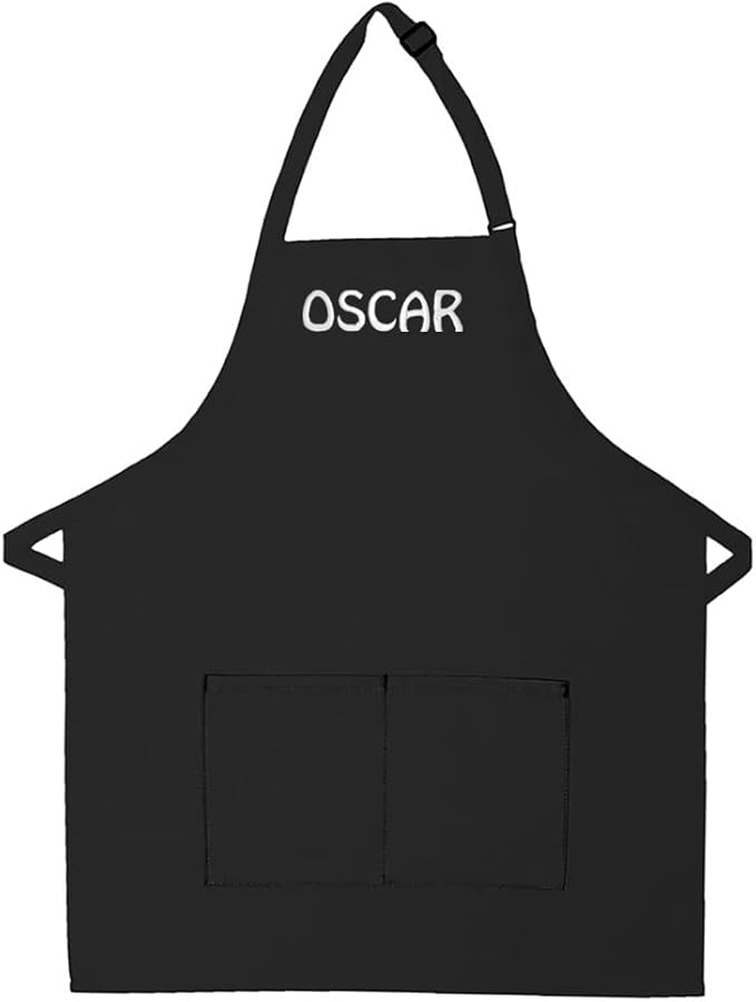 Made in the USA Personalized Embroidered Premium Adult Apron for Men Women Fathers Mothers Day Kitchen BBQ Grilling Gift