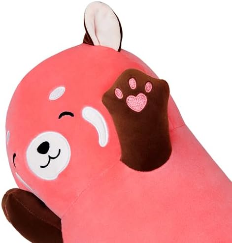 MIAOHAHA Long Plush Raccoon Pillow - Cute Plush Toy Doll Stuffed Animal Hugging Pillow for Sleeping, Gift for Kids and Girls (Pink, 70cm/27.5in)