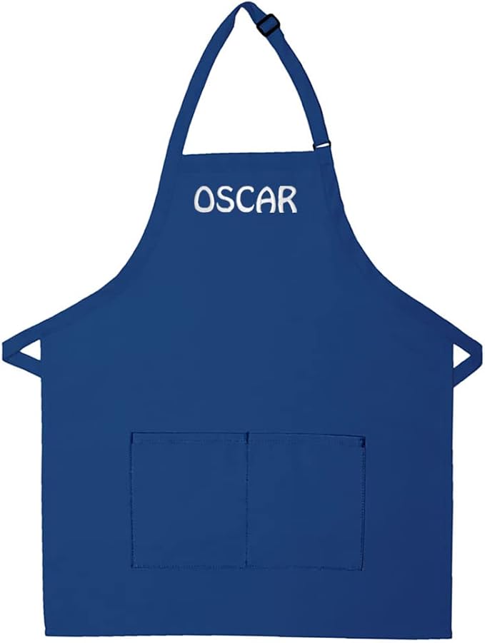 Made in the USA Personalized Embroidered Premium Adult Apron for Men Women Fathers Mothers Day Kitchen BBQ Grilling Gift