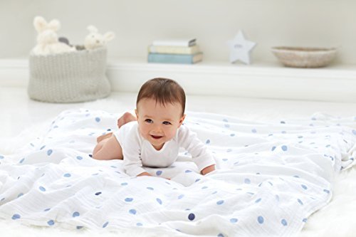 aden + anais Boutique Muslin Swaddle Blanket for Baby Girls and Boys, Newborn Receiving Blanket for Swaddling, 100% Muslin Cotton Swaddle Wrap, 4 Pack, Rock Star