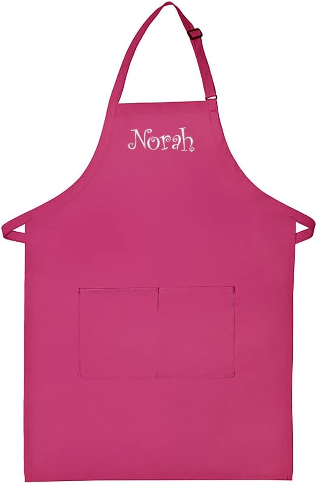 Made in the USA Personalized Embroidered Premium Adult Apron for Men Women Fathers Mothers Day Kitchen BBQ Grilling Gift