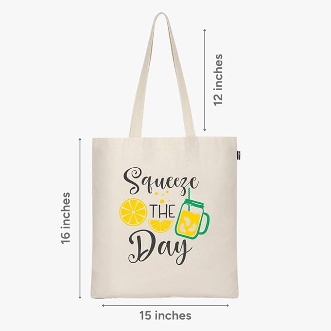 Eco Right Tote Bag for Women, Reusable Grocery Bag, Canvas Tote Bag for Shopping, Cotton Bag for Daily Use, Gifts for Women