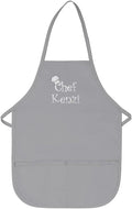 Made in the USA Chef Any Name Child Personalized Embroidered Premium Child Apron for Kids Girls Boys Fun in the Kitchen Gift