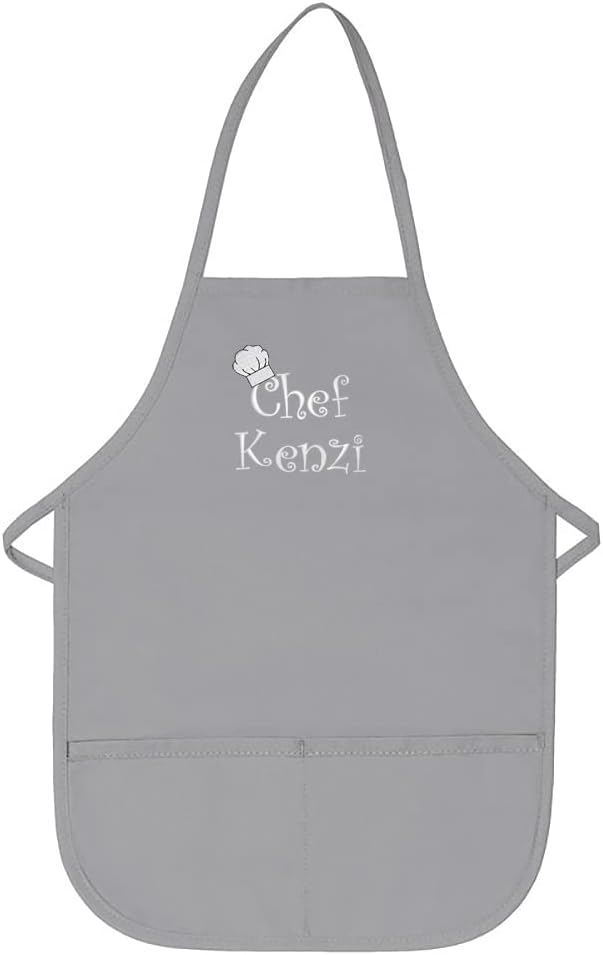Made in the USA Chef Any Name Child Personalized Embroidered Premium Child Apron for Kids Girls Boys Fun in the Kitchen Gift
