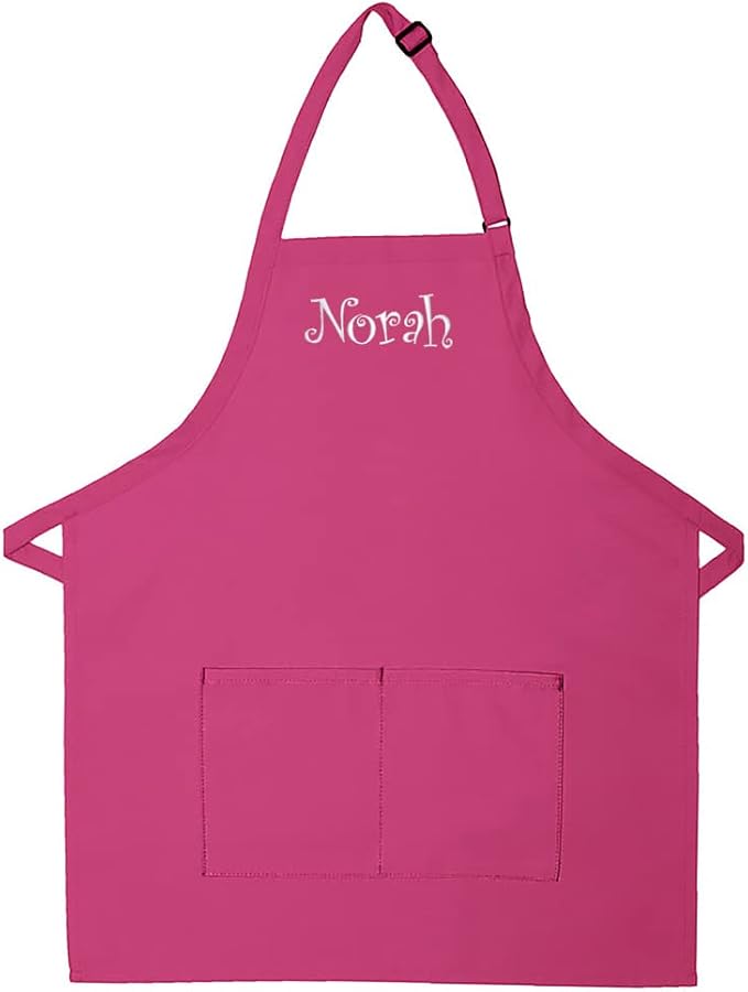 Made in the USA Personalized Embroidered Premium Adult Apron for Men Women Fathers Mothers Day Kitchen BBQ Grilling Gift