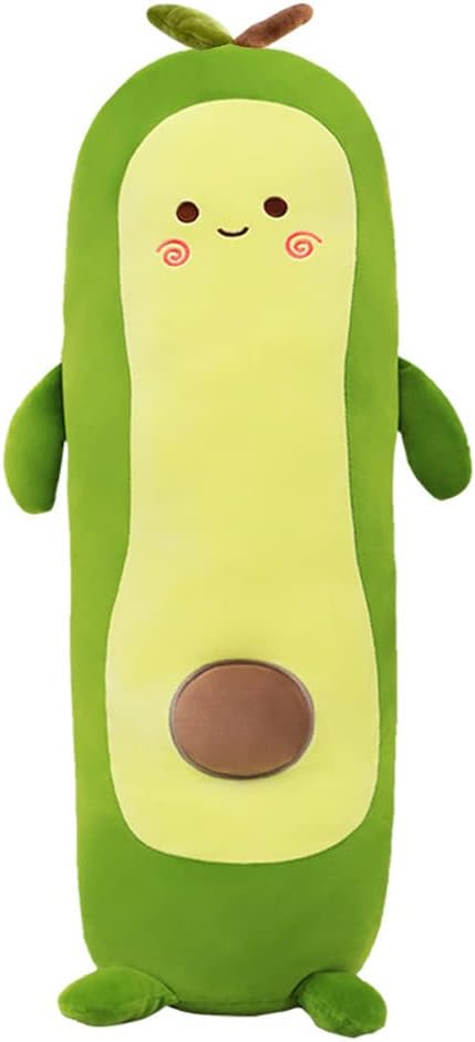 MMTTAO Long Avocado Stuffed Animal 22 Inch Plushies Squishy Snuggle Plush Toy Soft Kawaii Food Shaped Plushie Fruit Series Hugging Pillow Cushion Gift for Kids Boys Girls Home Bedroom Decor, 22Inches