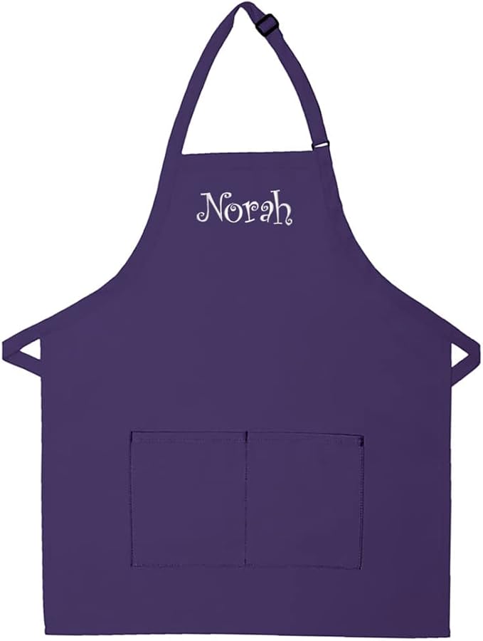 Made in the USA Personalized Embroidered Premium Adult Apron for Men Women Fathers Mothers Day Kitchen BBQ Grilling Gift