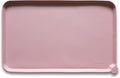 Hoki Found Silicone Pet Food Tray - High-Lips Dog Cat Bowl Mats - Waterproof Dog Cat Food Mats - Neutral Pink