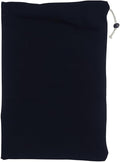 LFH Cotton Shoe Storage Bags with Drawstring, Dustproof Breathable Reusable Organizer, Perfect For Travel, Dorm, Hotel, College, Gym, Easy to Carry, Machine Washable 12"x17" (Pack of 6) - Black sand