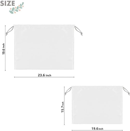2 Pack Dust Bags for Handbags Silk Dust Cover Bag for Handbags Purses Shoes, Dustproof Drawstring Bag Travel Storage Pouch