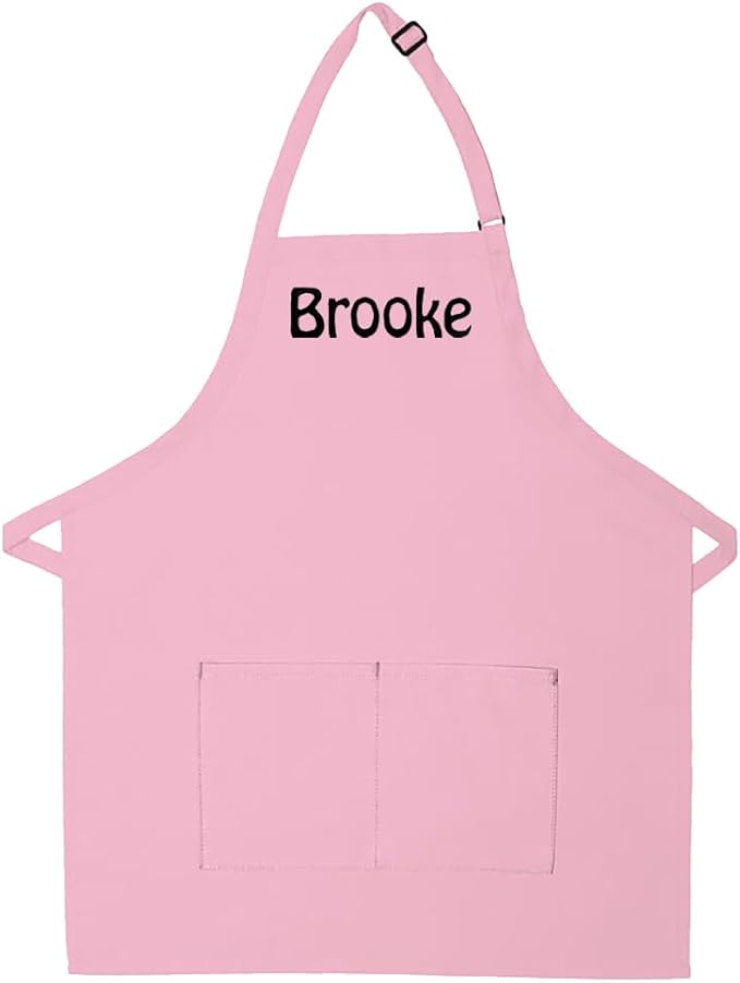 Made in the USA Personalized Embroidered Premium Adult Apron for Men Women Fathers Mothers Day Kitchen BBQ Grilling Gift
