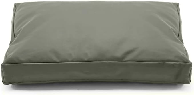 Dalema Dog Bed Cover,Waterproof Tough Plastic DIY Pet Bed Cover,Non Stick Hair Easy to Clean Rectangular Fillable Dog Bed Covers with Zipper(Greyish Green,44" L x 32" W x 4" Th,Cover Only)