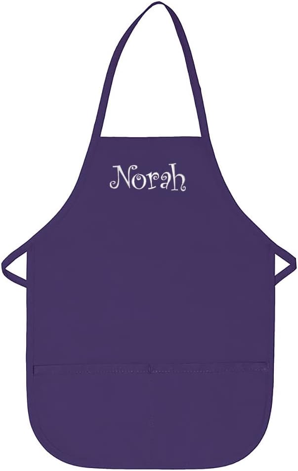 Made in USA Personalized Embroidered Premium Child Apron for Kids Girls Boys Fun Kitchen Chef Gift